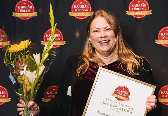 Anna-Karin Lindeberg, Accountor, utsedd till Årets Hjälte inom Employer Branding på Stora Karriärdagen 2023!