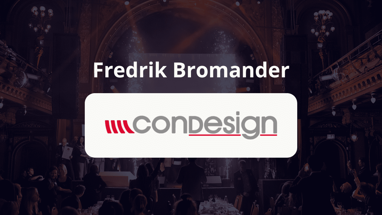 Fredrik Bromander, Condesign. Kategori: Civilingenjörer.