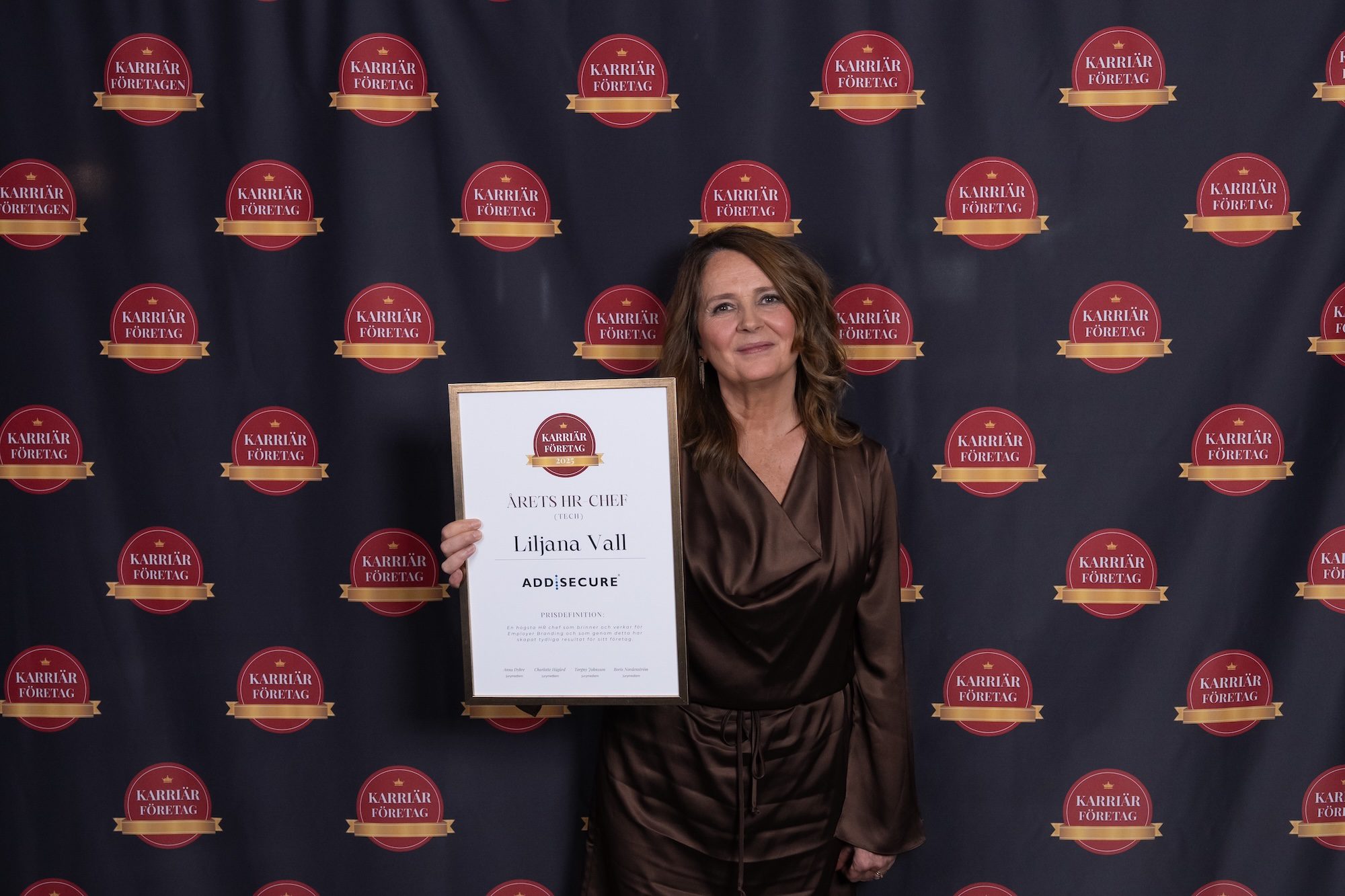 Liljana Vall på AddSecure utses till Årets HR-Chef på Stora Karriärdagen 2025!