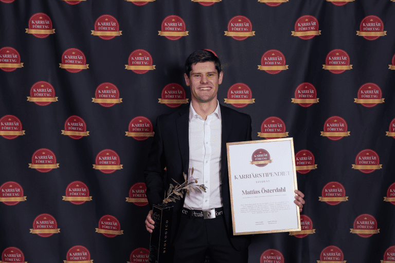 Mattias Österdahl, mottagare av Karriärstipendiet Hösten 2025 – Student