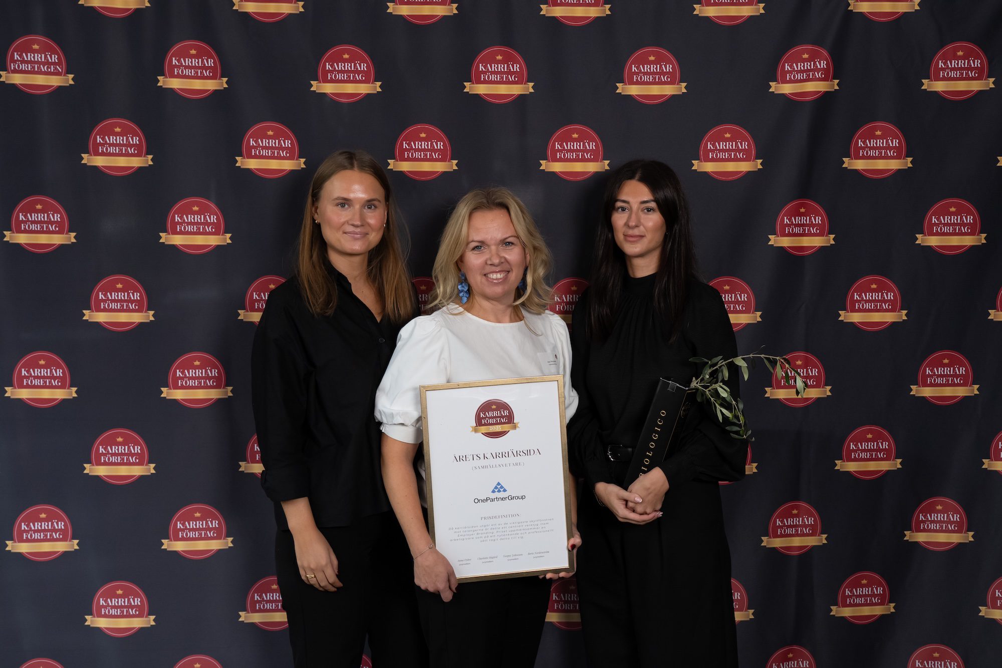OnePartnerGroup tar emot priset Årets Karriärsida på Stora Karriärdagen 2025! 