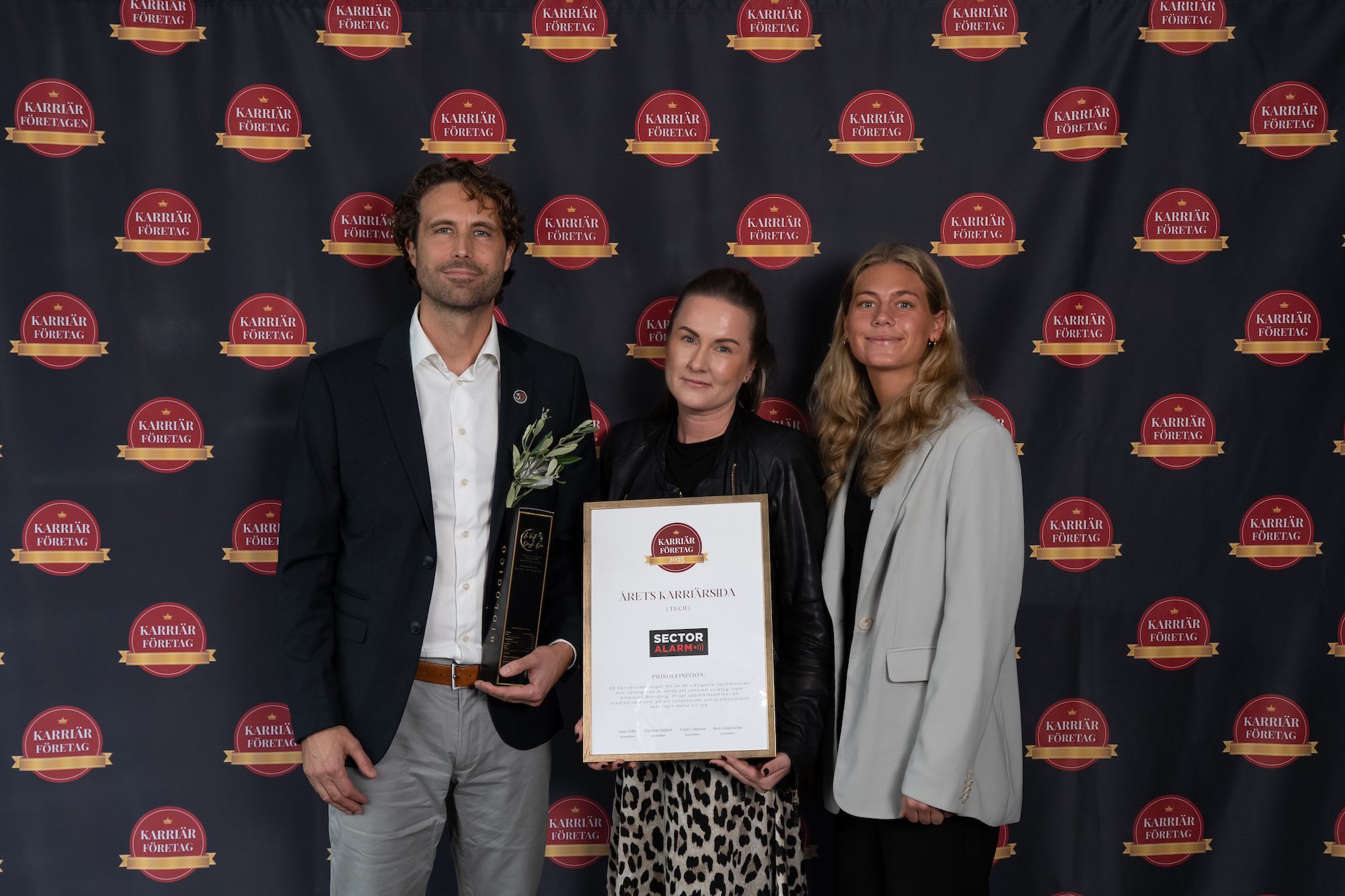 Sector Alarm tar emot priset Årets Karriärsida på Stora Karriärdagen 2025!