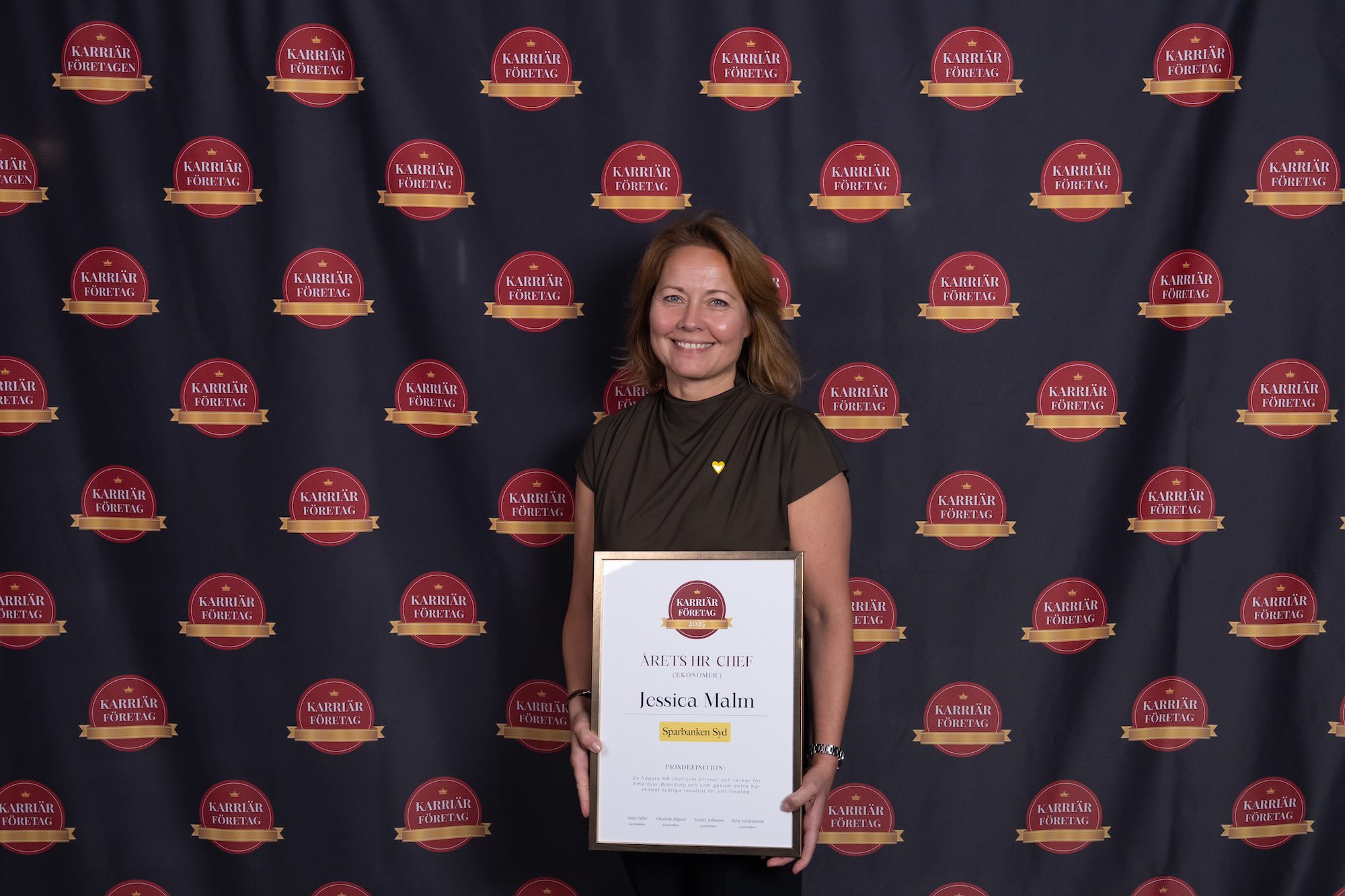 Jessica Malm på Sparbanken Syd utses till Årets HR Chef på Stora Karriärdagen 2025!