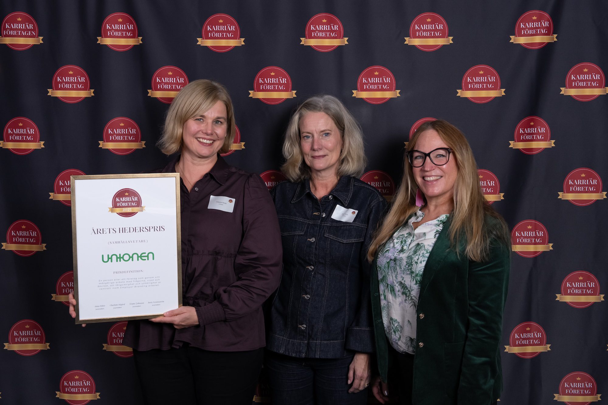 Unionen tar emot Årets Hederspris på Stora Karriärdagen 2025!
