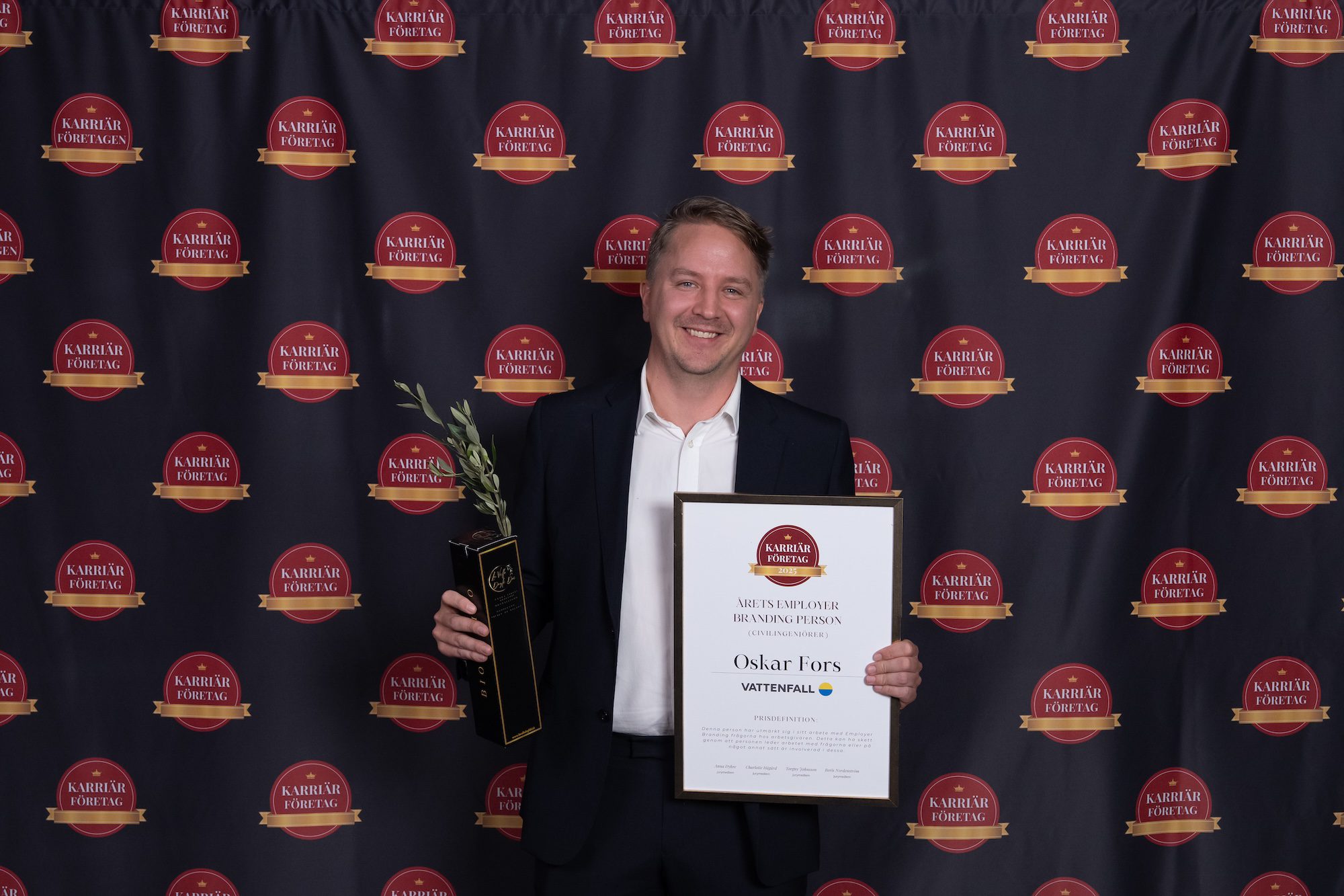 Oskar Fors på Vattenfall utses till Årets Employer Branding Person på Stora Karriärdagen 2025! 